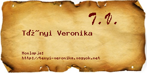 Tényi Veronika névjegykártya